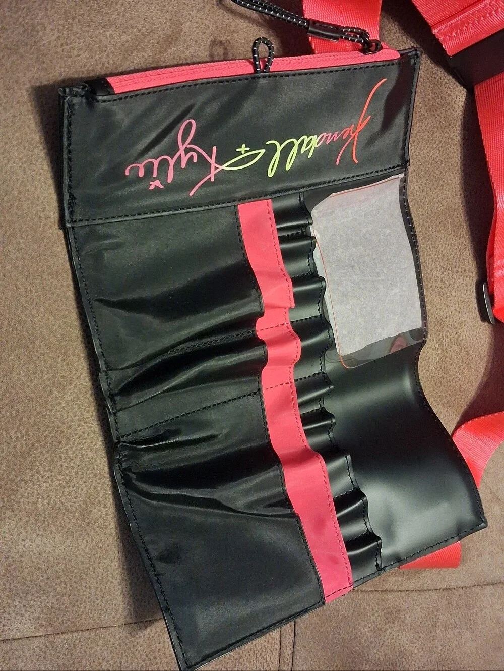 Kendall & Kylie Makeup Bag Brush Bag Fanny Pack Pink And Black